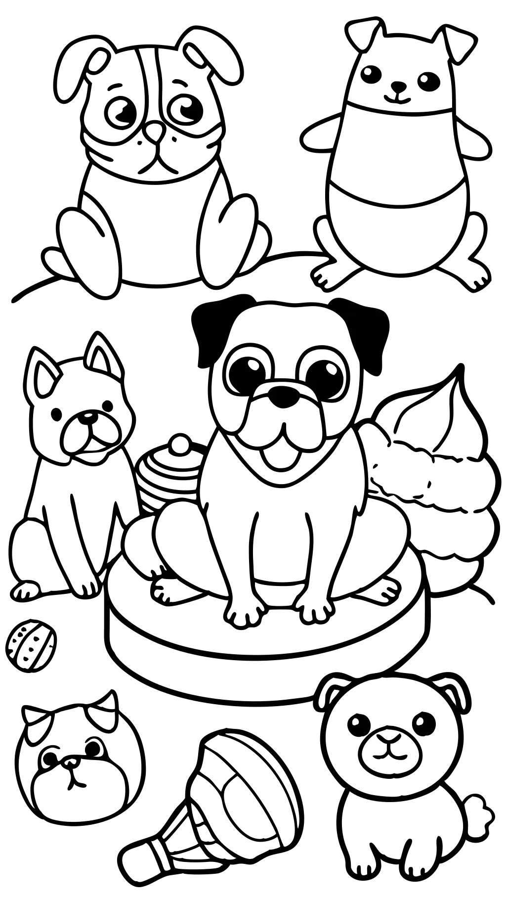 Páginas para colorear pugs